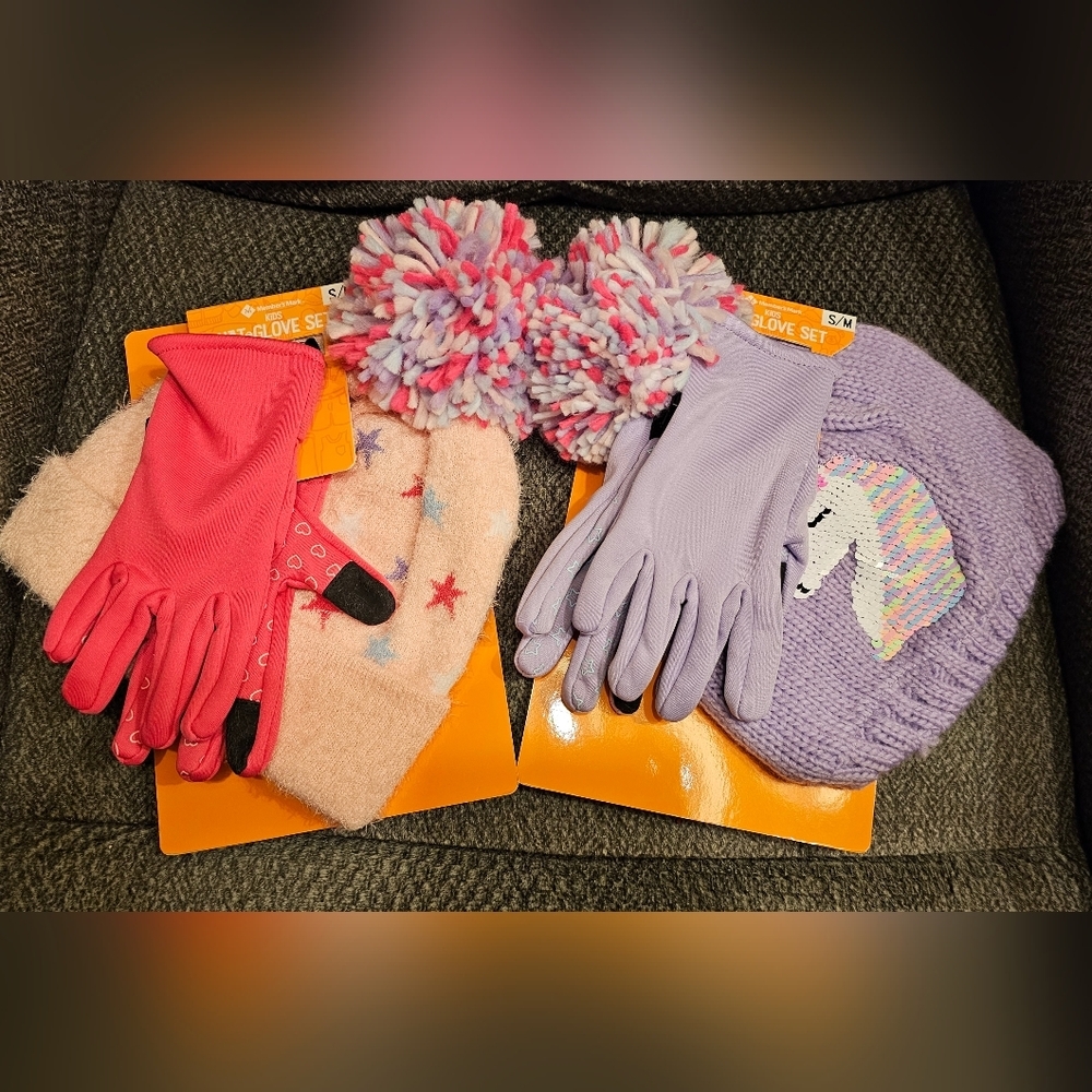 Girls Hat & Gloves 2 Sets! So cute!